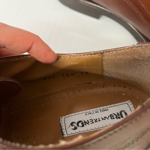 Vintage italian leather monk strap Brown Shoes slip on loafer - Picture 2 of 8